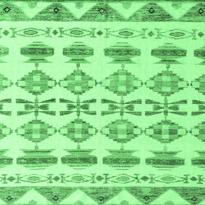 Square Machine Washable Abstract Emerald Green Modern Area Rugs, wshabs4826emgrn