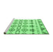 Sideview of Machine Washable Abstract Emerald Green Modern Area Rugs, wshabs4826emgrn