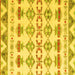 Square Abstract Yellow Modern Rug, abs4826yw