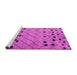 Sideview of Machine Washable Abstract Pink Modern Rug, wshabs4827pnk