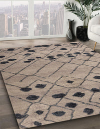 Abstract Puce Purple Modern Rug, abs4827