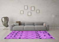 Machine Washable Abstract Purple Modern Rug, wshabs4827pur