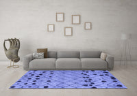 Machine Washable Abstract Blue Modern Rug, wshabs4827blu