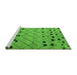 Sideview of Machine Washable Abstract Green Modern Area Rugs, wshabs4827grn