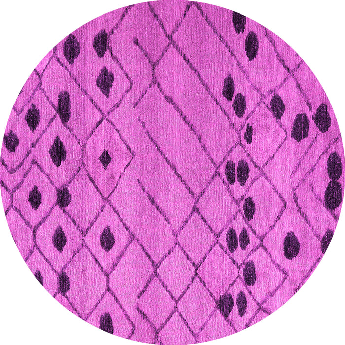 Round Abstract Pink Modern Rug, abs4827pnk