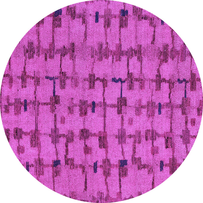 Round Abstract Purple Modern Rug, abs4828pur