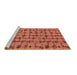 Sideview of Machine Washable Abstract Brown Modern Rug, wshabs4828brn