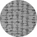 Round Abstract Gray Modern Rug, abs4828gry