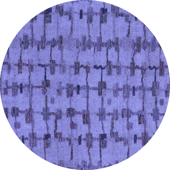 Round Machine Washable Abstract Blue Modern Rug, wshabs4828blu