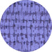 Round Machine Washable Abstract Blue Modern Rug, wshabs4828blu