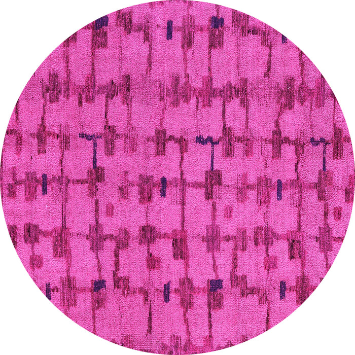 Round Abstract Pink Modern Rug, abs4828pnk