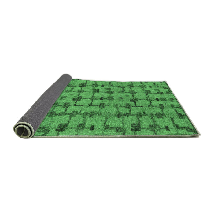 Sideview of Abstract Emerald Green Modern Rug, abs4828emgrn