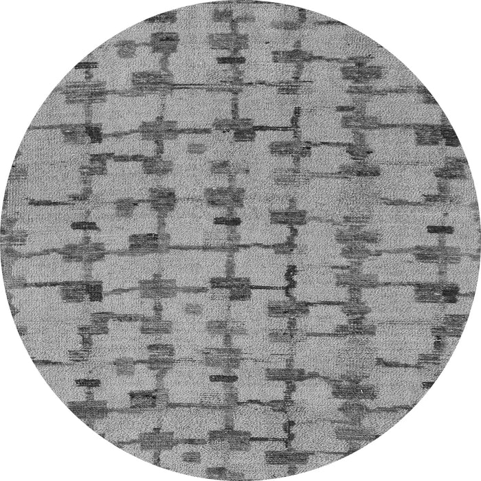 Round Machine Washable Abstract Gray Modern Rug, wshabs4828gry