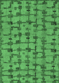 Abstract Emerald Green Modern Rug, abs4828emgrn