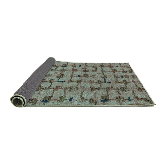 Sideview of Abstract Turquoise Modern Rug, abs4828turq
