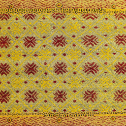 Square Abstract Bright Gold Yellow Modern Rug, abs4829