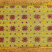 Square Abstract Bright Gold Yellow Modern Rug, abs4829