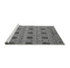 Sideview of Machine Washable Abstract Gray Modern Rug, wshabs4829gry