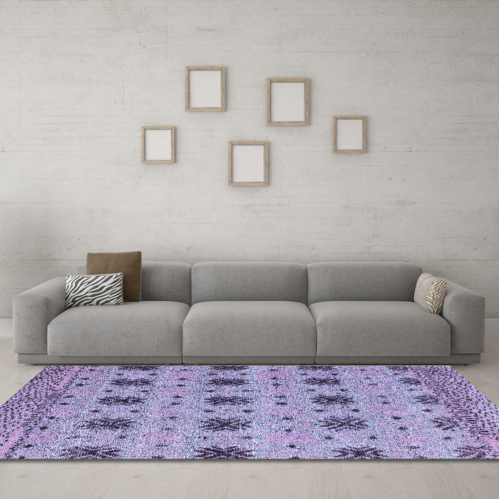 Machine Washable Abstract Blue Modern Rug in a Living Room, wshabs4829blu