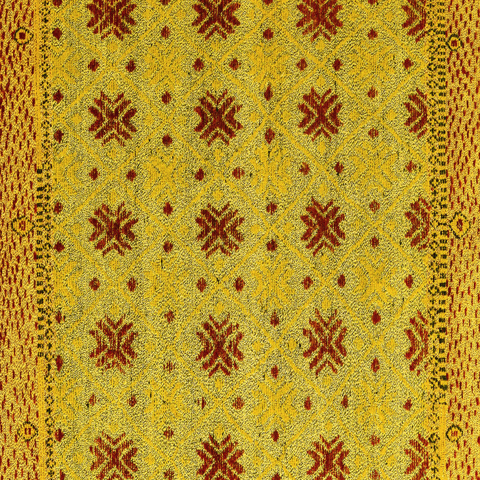 Square Abstract Yellow Modern Rug, abs4829yw