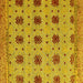 Square Abstract Yellow Modern Rug, abs4829yw