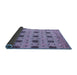 Sideview of Abstract Blue Modern Rug, abs4829blu