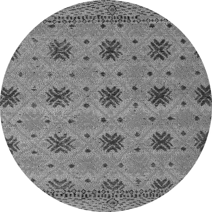Round Abstract Gray Modern Rug, abs4829gry