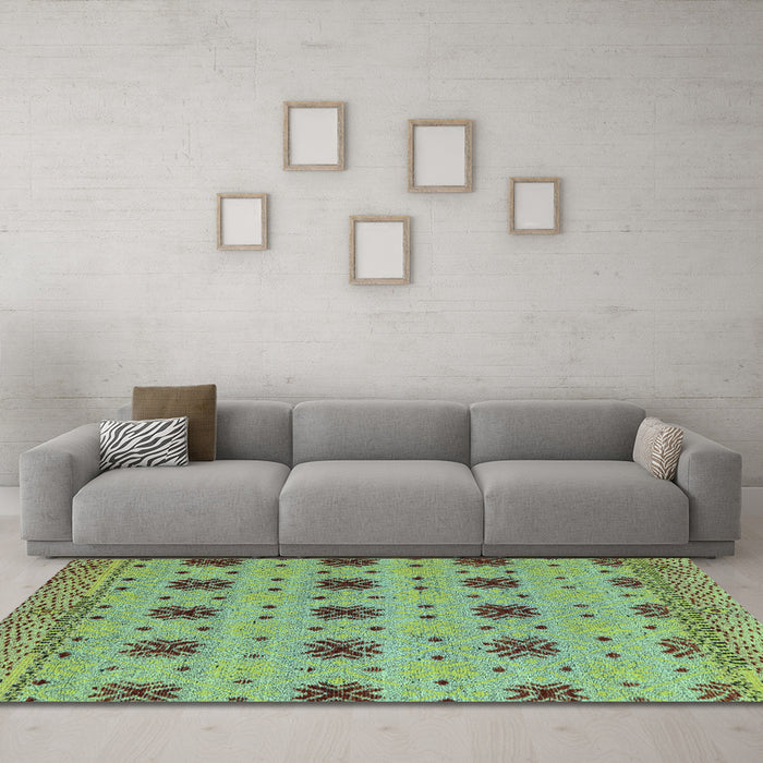 Machine Washable Abstract Light Blue Modern Rug in a Living Room, wshabs4829lblu