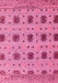 Machine Washable Abstract Pink Modern Rug, wshabs4829pnk