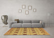 Machine Washable Abstract Brown Modern Rug in a Living Room,, wshabs4829brn