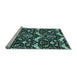 Sideview of Machine Washable Abstract Light Blue Modern Rug, wshabs482lblu