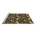 Sideview of Machine Washable Abstract Brown Modern Rug, wshabs482brn