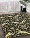 Abstract Black Modern Rug in Family Room, abs482