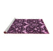 Sideview of Machine Washable Abstract Pink Modern Rug, wshabs482pnk