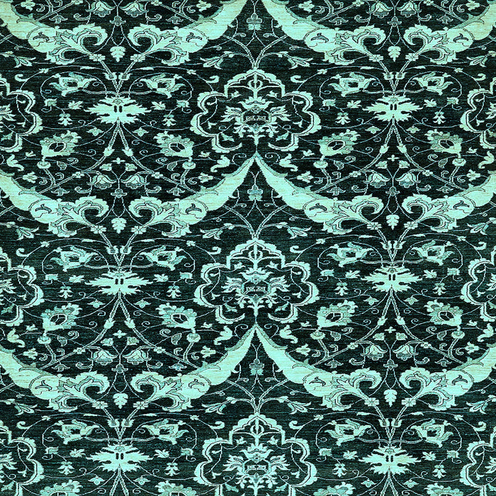 Square Abstract Light Blue Modern Rug, abs482lblu