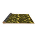 Sideview of Abstract Yellow Modern Rug, abs482yw