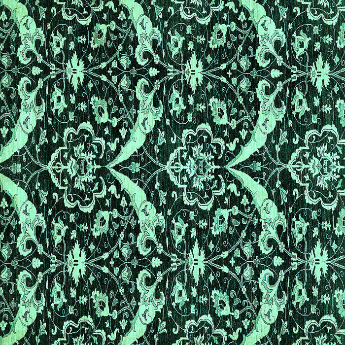 Square Machine Washable Abstract Turquoise Modern Area Rugs, wshabs482turq