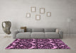 Machine Washable Abstract Pink Modern Rug in a Living Room, wshabs482pnk