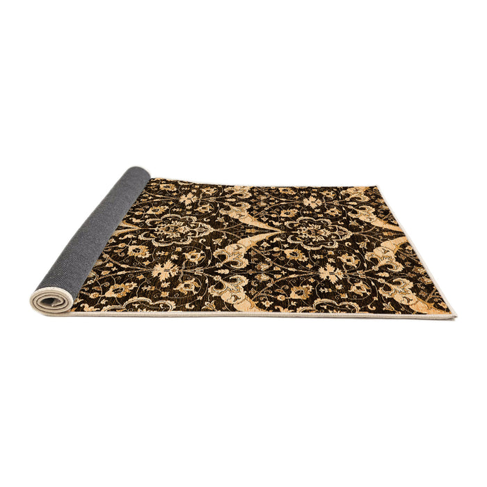 Sideview of Abstract Orange Modern Rug, abs482org