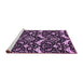 Sideview of Machine Washable Abstract Purple Modern Area Rugs, wshabs482pur