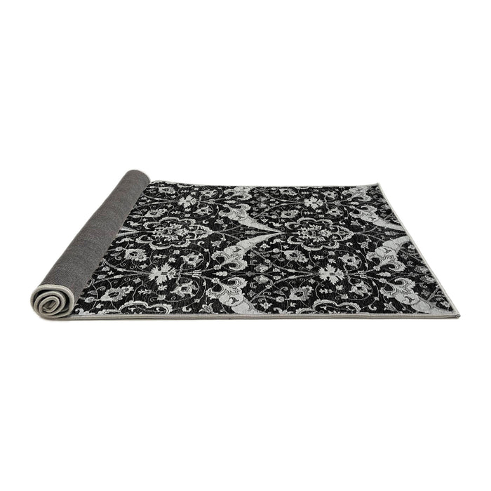 Sideview of Abstract Gray Modern Rug, abs482gry