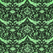 Square Machine Washable Abstract Emerald Green Modern Area Rugs, wshabs482emgrn