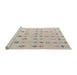 Sideview of Machine Washable Abstract Desert Sand Beige Rug, wshabs4830