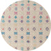 Round Machine Washable Abstract Desert Sand Beige Rug, wshabs4830