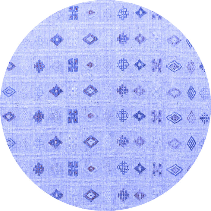 Round Machine Washable Abstract Blue Modern Rug, wshabs4830blu
