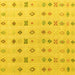 Square Machine Washable Abstract Yellow Modern Rug, wshabs4830yw