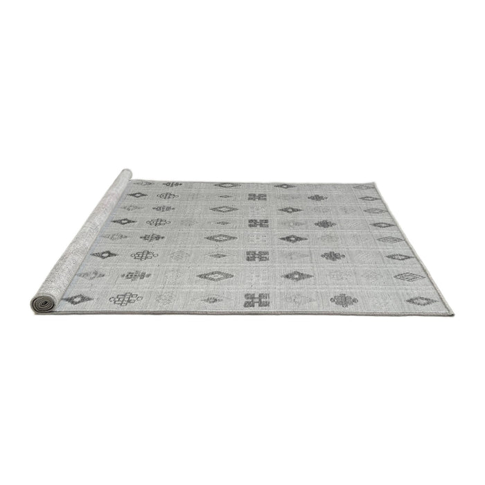 Sideview of Machine Washable Abstract Gray Modern Rug, wshabs4830gry