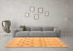 Machine Washable Abstract Orange Modern Area Rugs in a Living Room, wshabs4830org