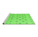 Sideview of Machine Washable Abstract Green Modern Area Rugs, wshabs4830grn