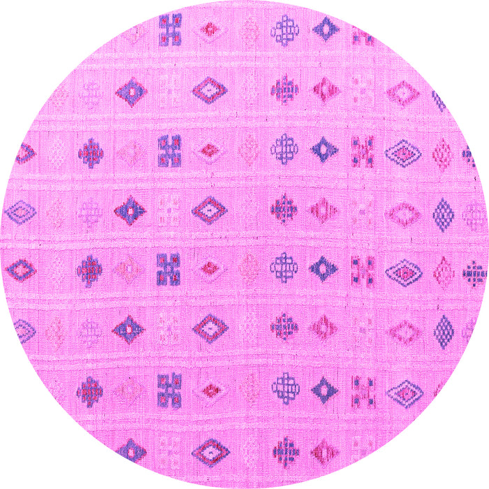 Round Abstract Pink Modern Rug, abs4830pnk
